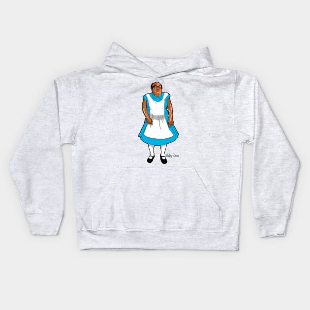 Danny DeVito as Alice In Wonderland Kids Hoodie by Harley Warren